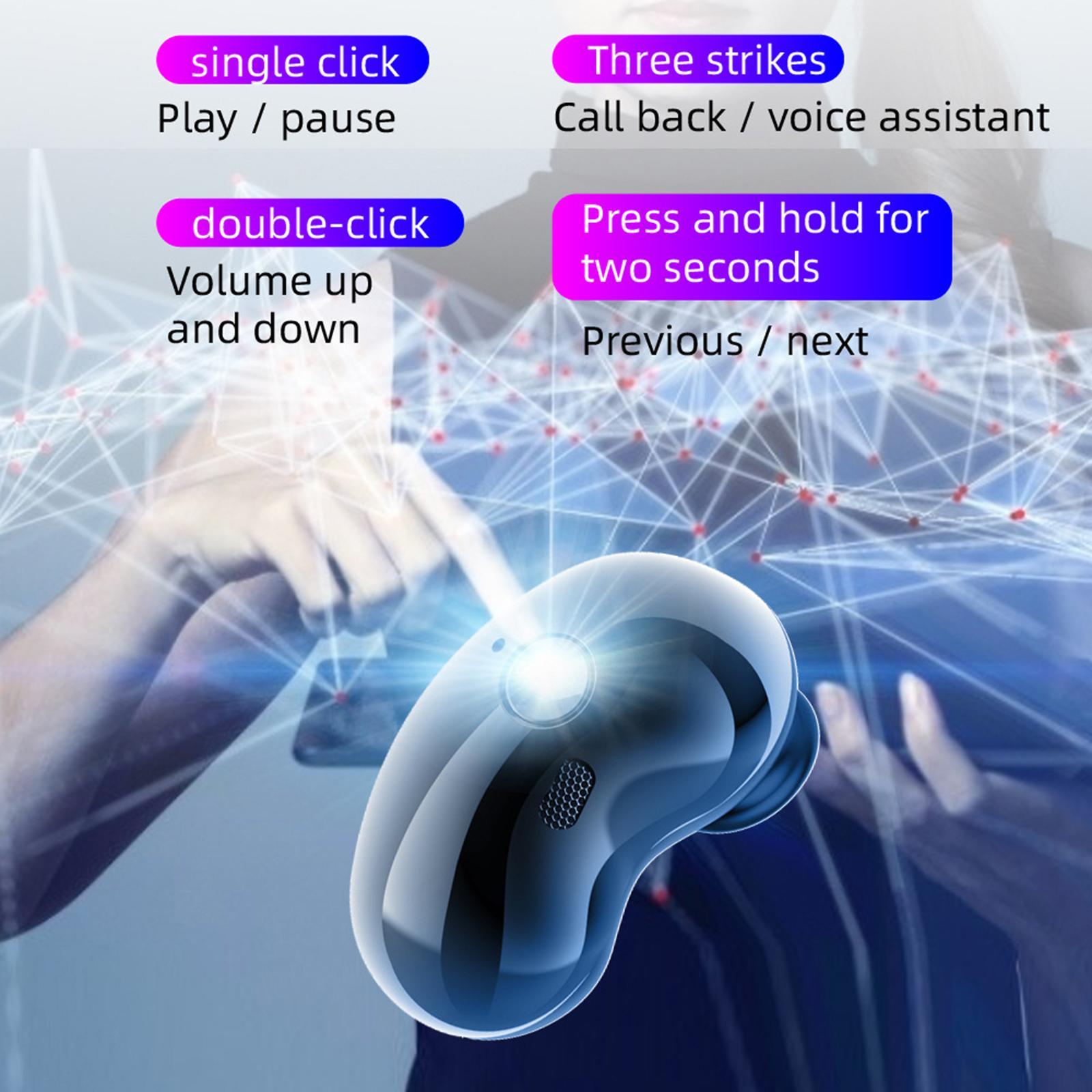 4X S6 Bluetooth Headphones Wireless Headphones Binaural Call Black