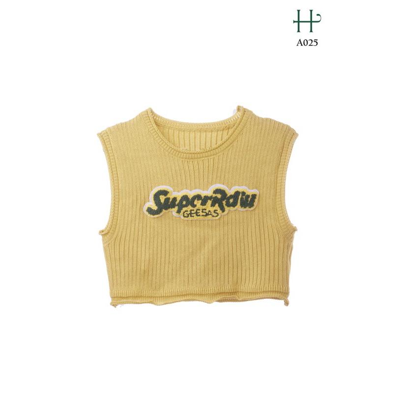 Áo thun len cộc tay croptop -A25