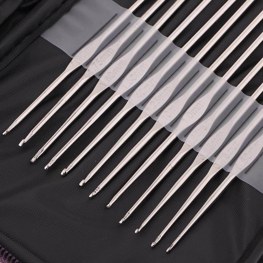 1 Set Crochet Hooks  Weave Yarn Stitches Knitting Craft Tool Kit Case