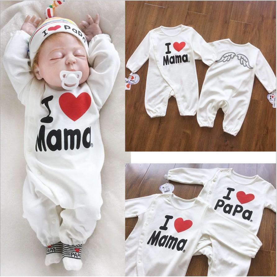 Body cotton Papa Mama cho trẻ sơ sinh