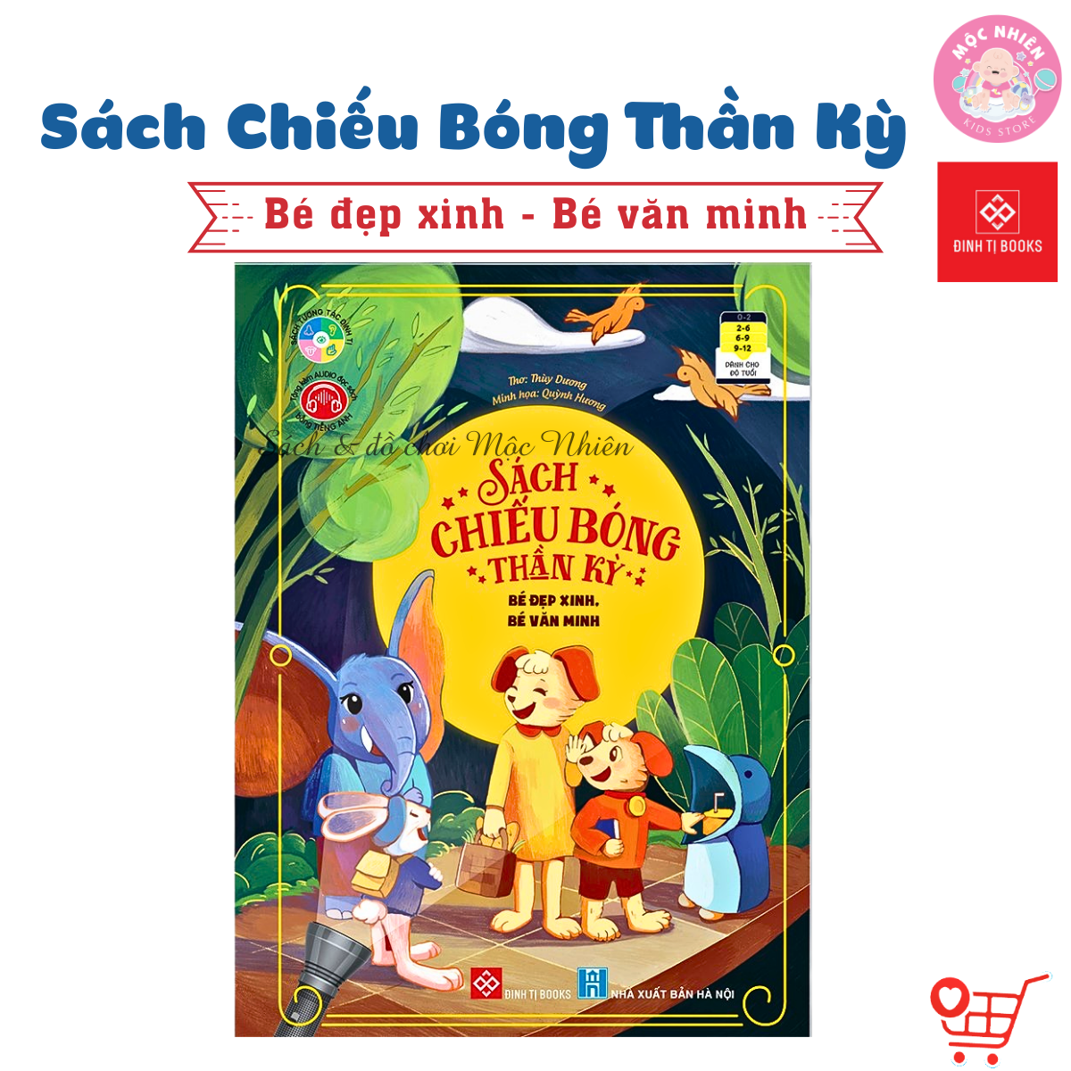 Sách Đinh Tị - Sách Chiếu Bóng Thần Kỳ Phiên Bản Đặc Biệt Có Màu Nhiều Chủ Đề - Bé Đẹp Xinh, Bé Văn Minh