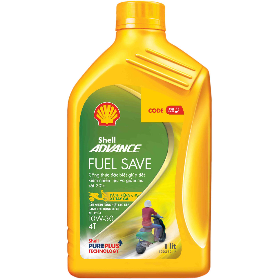 [Xe ga 1L] Dầu nhớt 4T Shell Advance FUEL SAVE Scooter 10W30 SN 1L