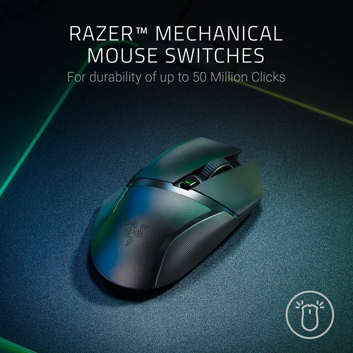 Chuột Razer Basilisk X HyperSpeed-Wireless Ergonomic_Mới, hàng chính hãng