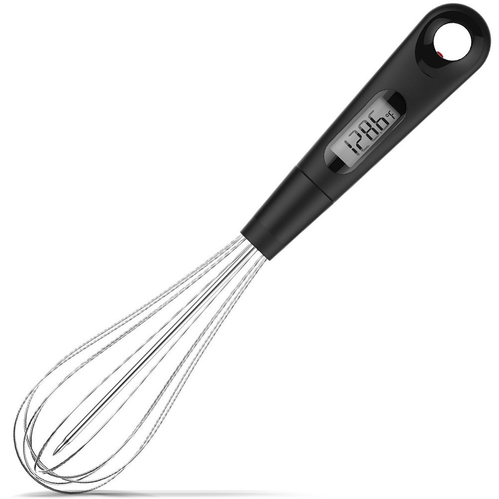 2 Trong 1 Kỹ Thuật Số Thịt Nhiệt Kế Eggbeater Đánh Nhà Bếp Nấu Ăn Đo Nhiệt Độ Thực Phẩm Dài Đầu Dò