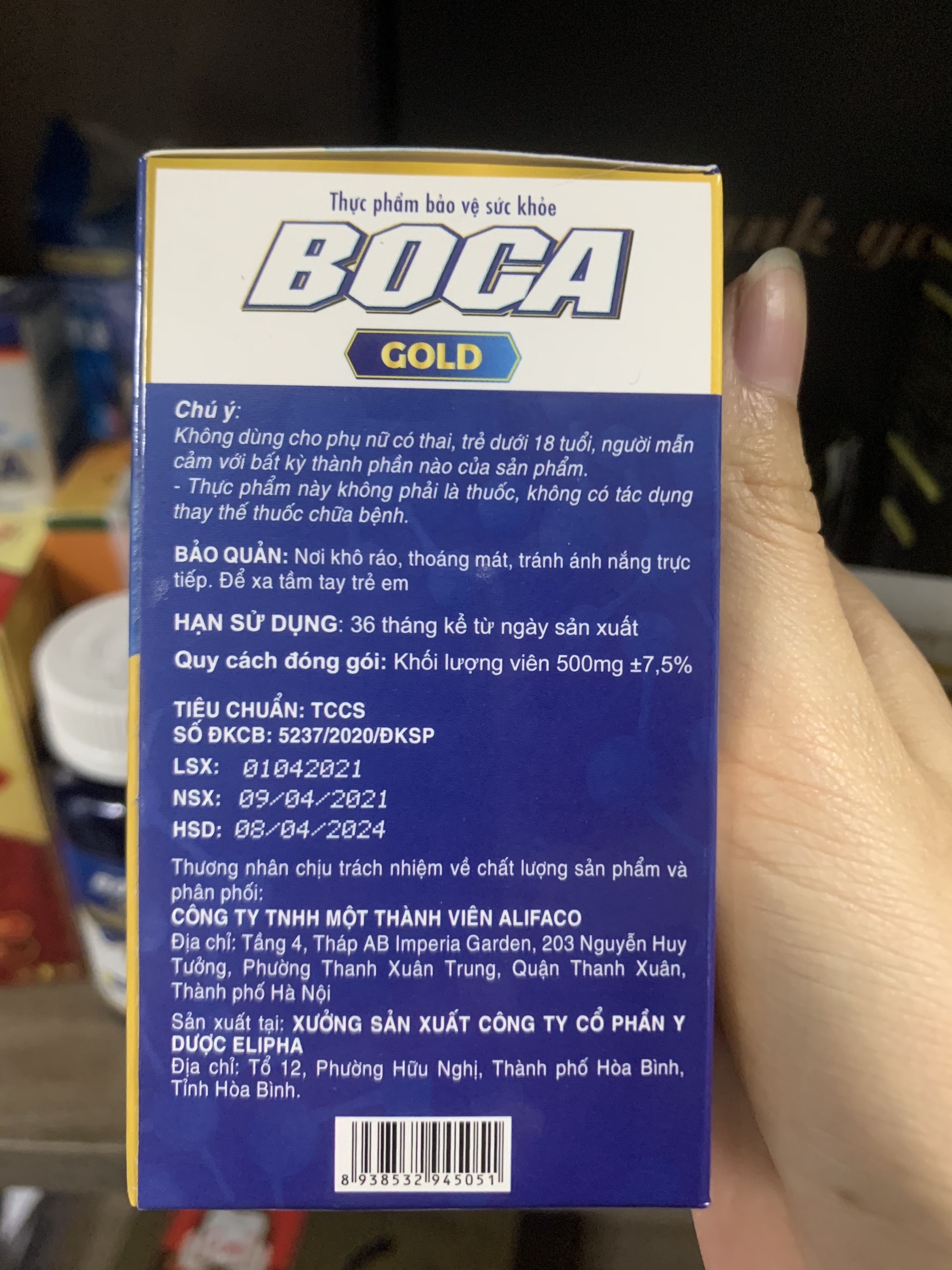 BOCA GOLD hỗ trợ mạnh gân cốt ALIFACO giúp hạn chế đau nhức xương khớp do phong thấp
