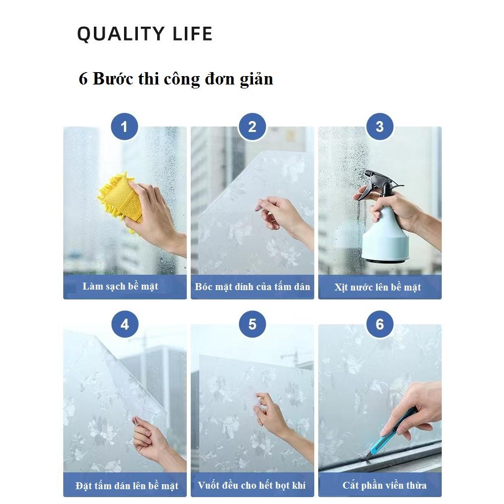 Giấy dán kính họa tiết 5D mờ chống nắng, phản quang