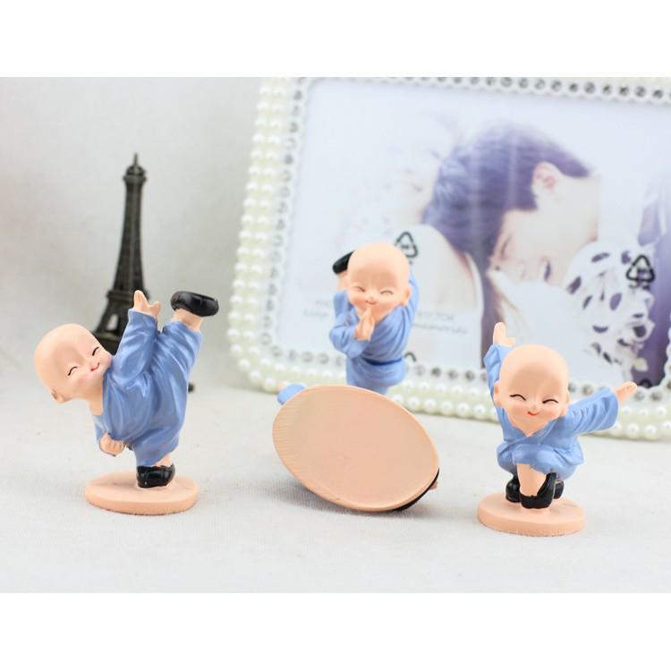 Bộ Tượng 4 Chú Tiểu Đánh Võ Trang Trí Nhà, Xe Hơi...