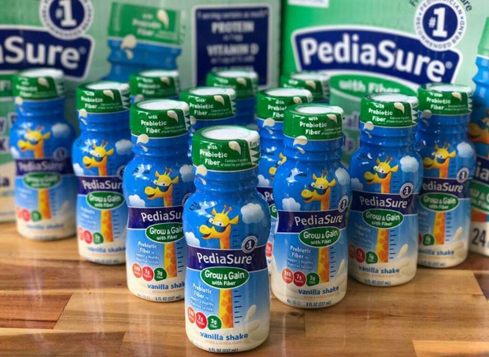 Combo 06 chai Sữa Pediasure Nước Grow &amp; Gain Optigro Vanila Shake with Fiber mẫu mới 2020 Của Mỹ chai x 237 ML