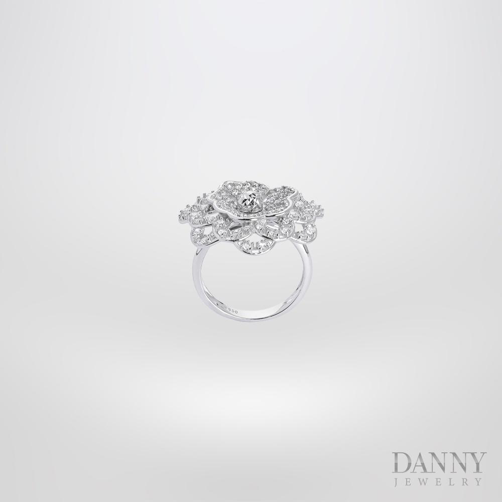 Nhẫn Nữ Bạc 925 Danny Jewelry Xi Bạch Kim Đính Đá CZ KI4GZ002