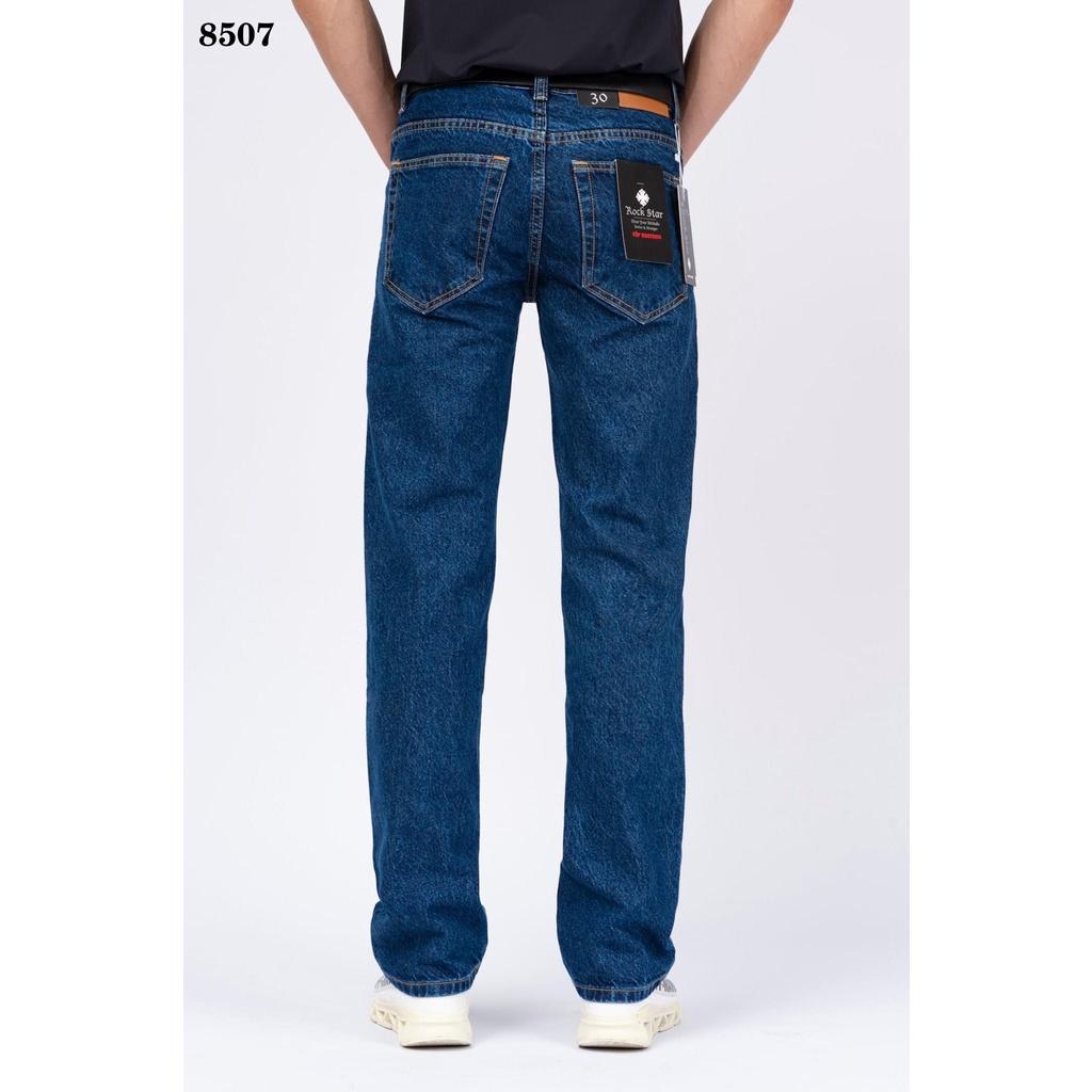 Quần Jean Nam Ống Suông Trung Niên Jeans Cơ Bản Chất Bò Trơn Cotton Cao Cấp