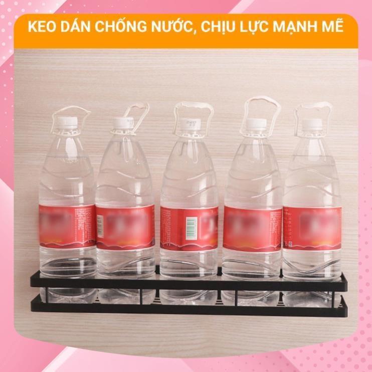 Kệ treo tường nhà bếp, phòng tắm, để gia vị đa năng bằng thép carbon không rỉ dán tường siêu chịu lực