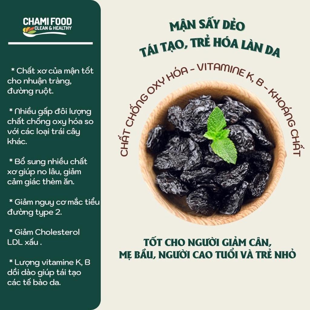 Mận sấy khô ChamiFood không đường 500G NHẬP KHẨU CHILE LOẠI 1, giàu Vitamine và Chất chống oxy hóa, giúp trẻ hóa làn da