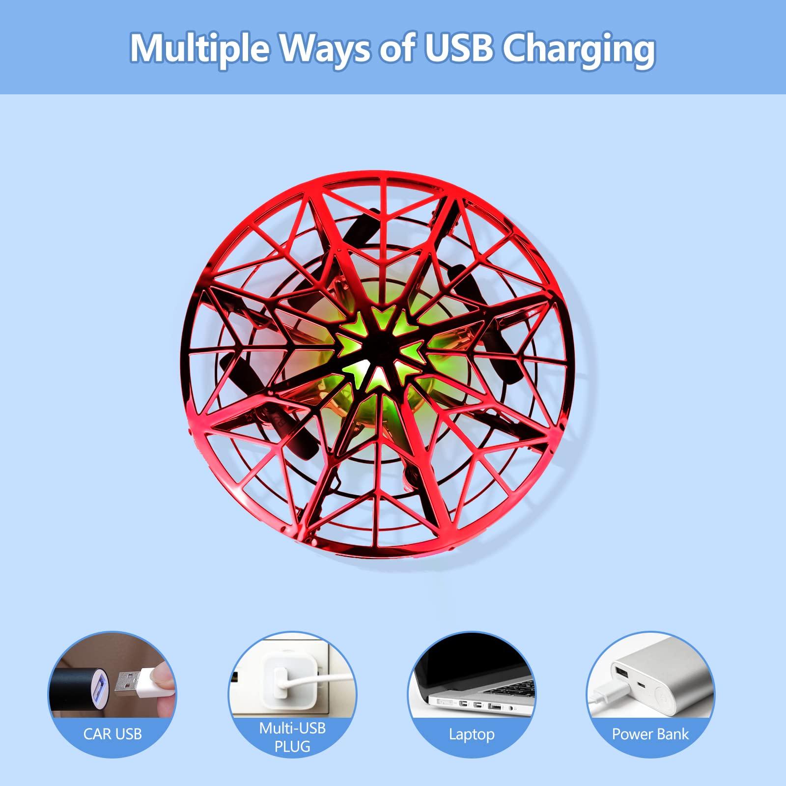 Máy bay không người lái Mini UFO, máy bay không người lái điều khiển bằng tay, Đèn LED hồng ngoại điều khiển bằng tay, đồ chơi chuyến bay có thể sạc lại cho trẻ em