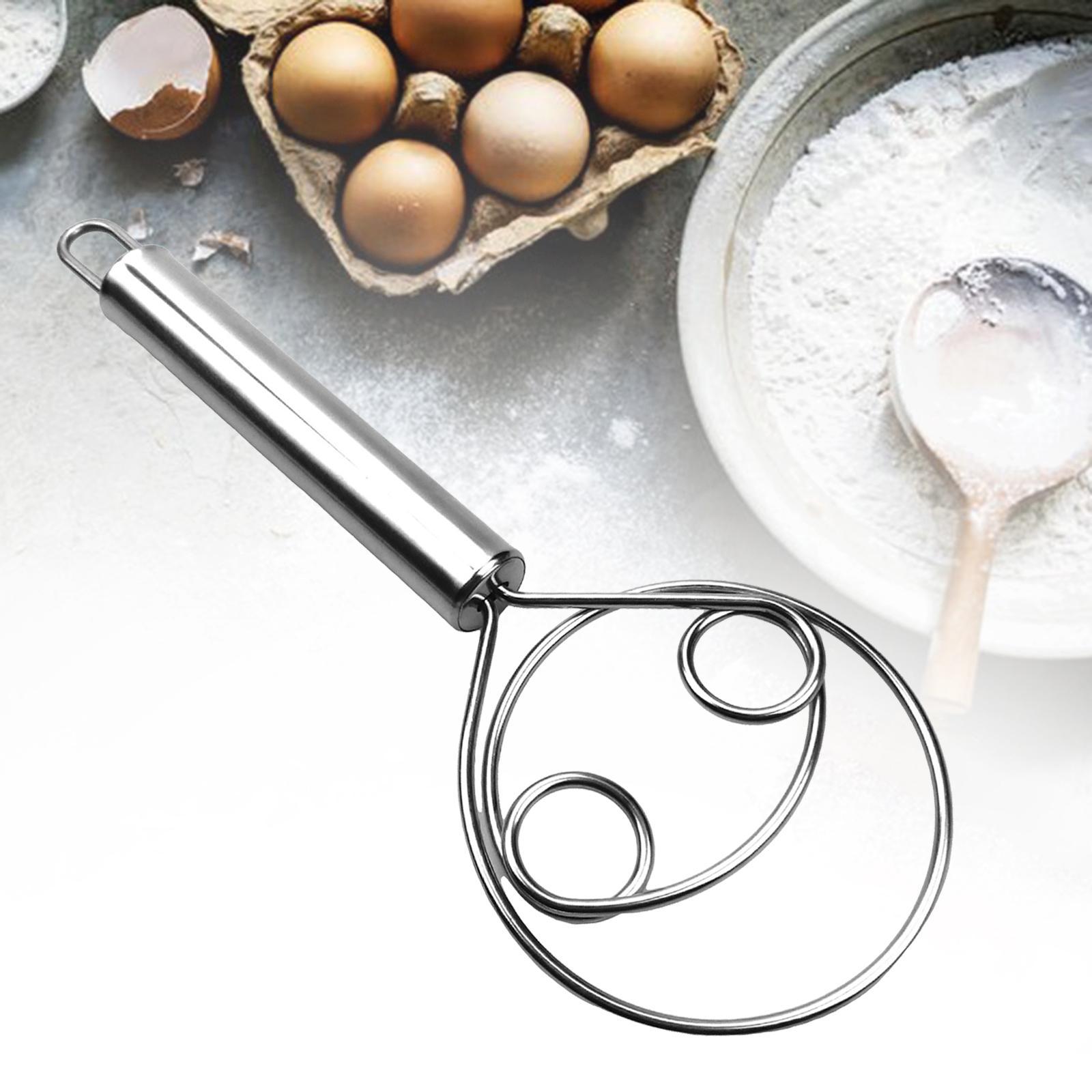 Manual Danish Whisk Bread Mixing Tool Flour Whisk Kitchen Baking Tools Traditional Dutch Whisk Baking Accessories for Biscuits Cake Pastry