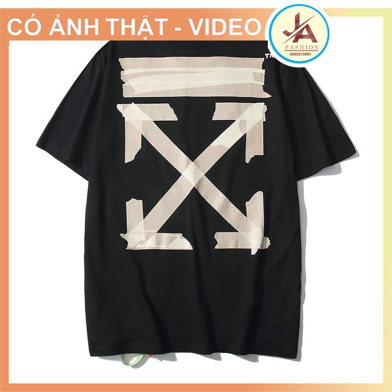 Ảnh thật- Áo thun nam nữ tay lỡ Off White cao cấp - áo phông unisex form rộng cổ tròn JASHOP