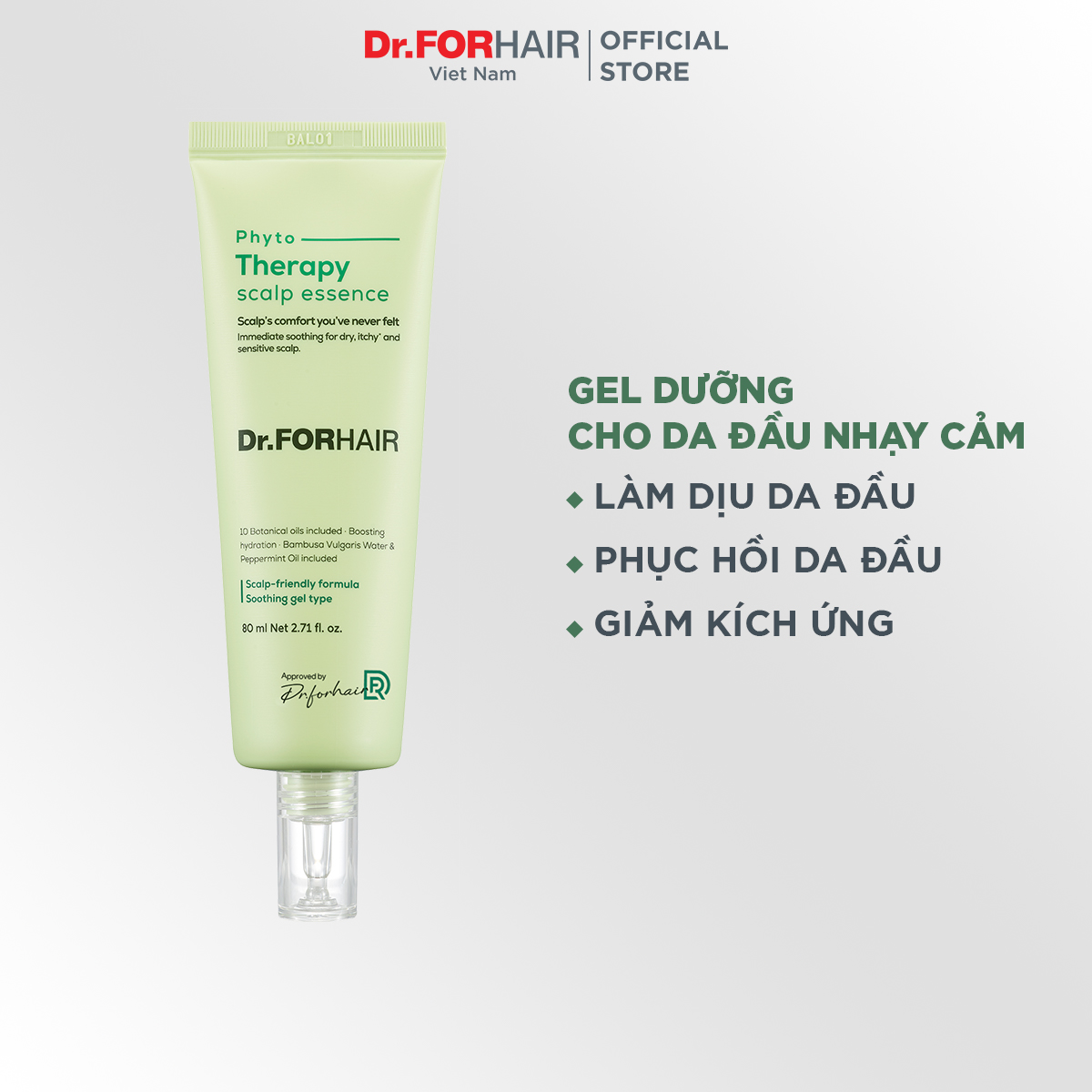 Tinh chất dưỡng da đầu nhạy cảm Dr.FORHAIR Phyto Therapy Scalp Essence