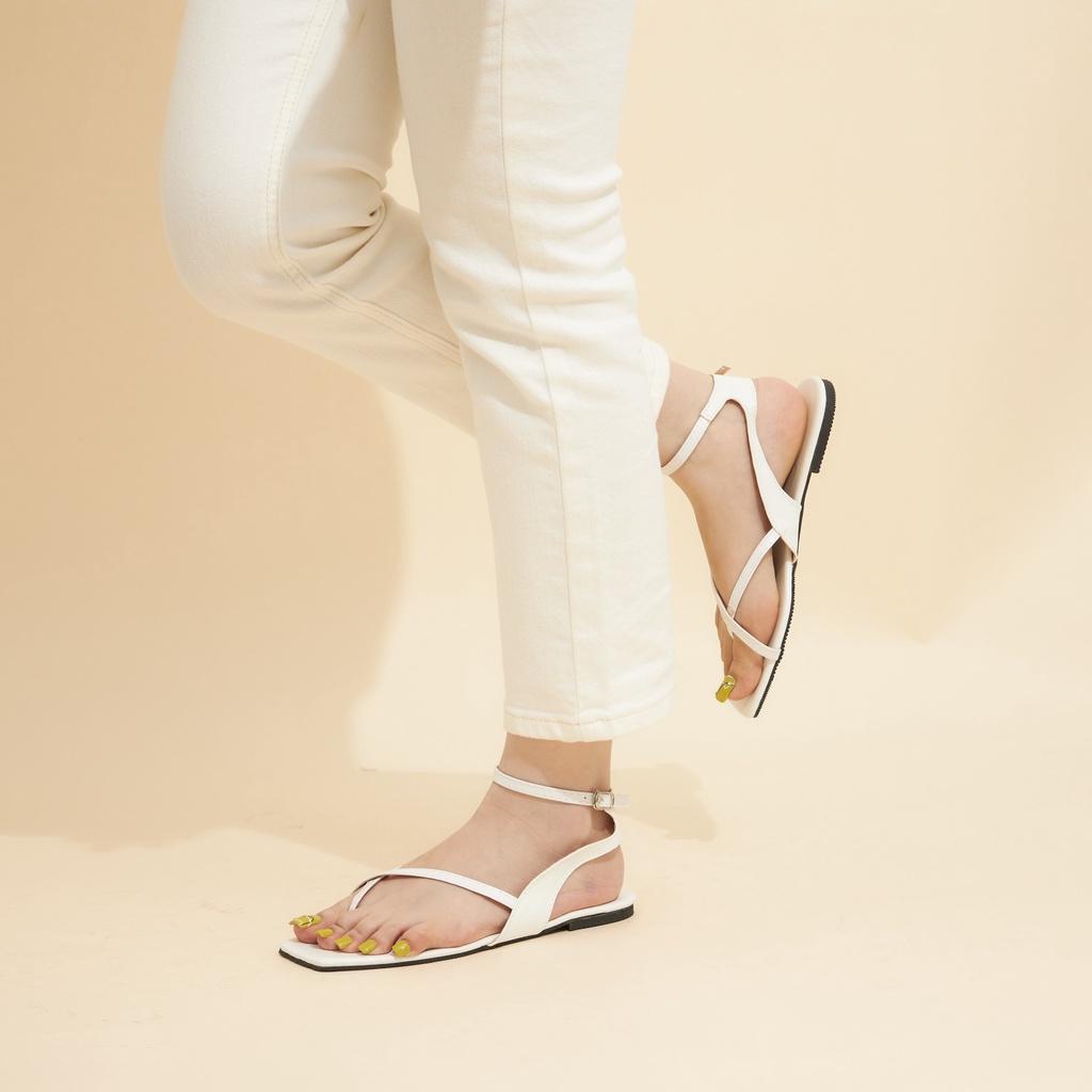 Giày Sandal Nữ MWC 2864 - Giày Sandal Xỏ Ngón Quai Chéo Phối Dây Mảnh Ôm Chân Đế Bệt Thời Trang