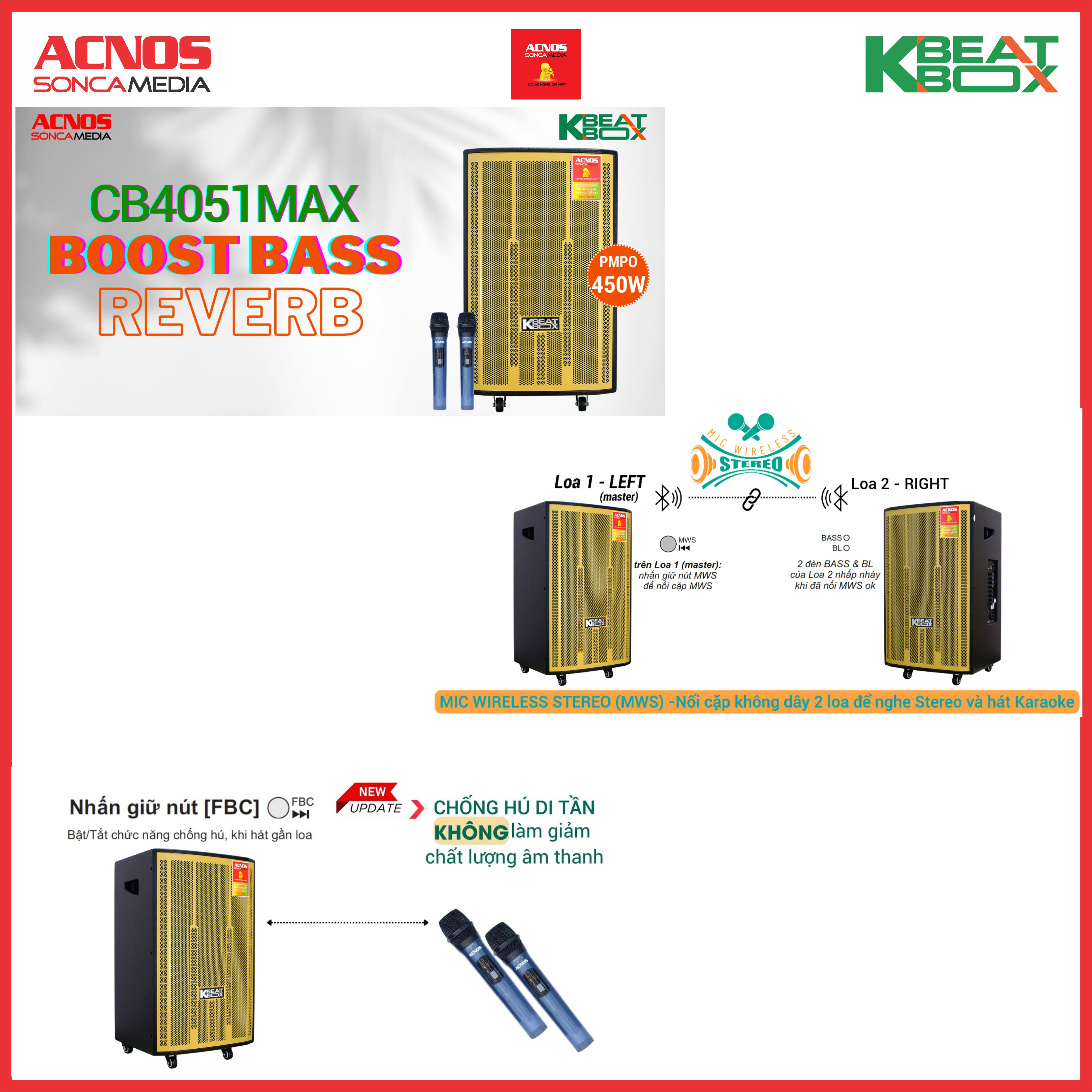 Dàn âm thanh di động ACNOS CB4051MAX