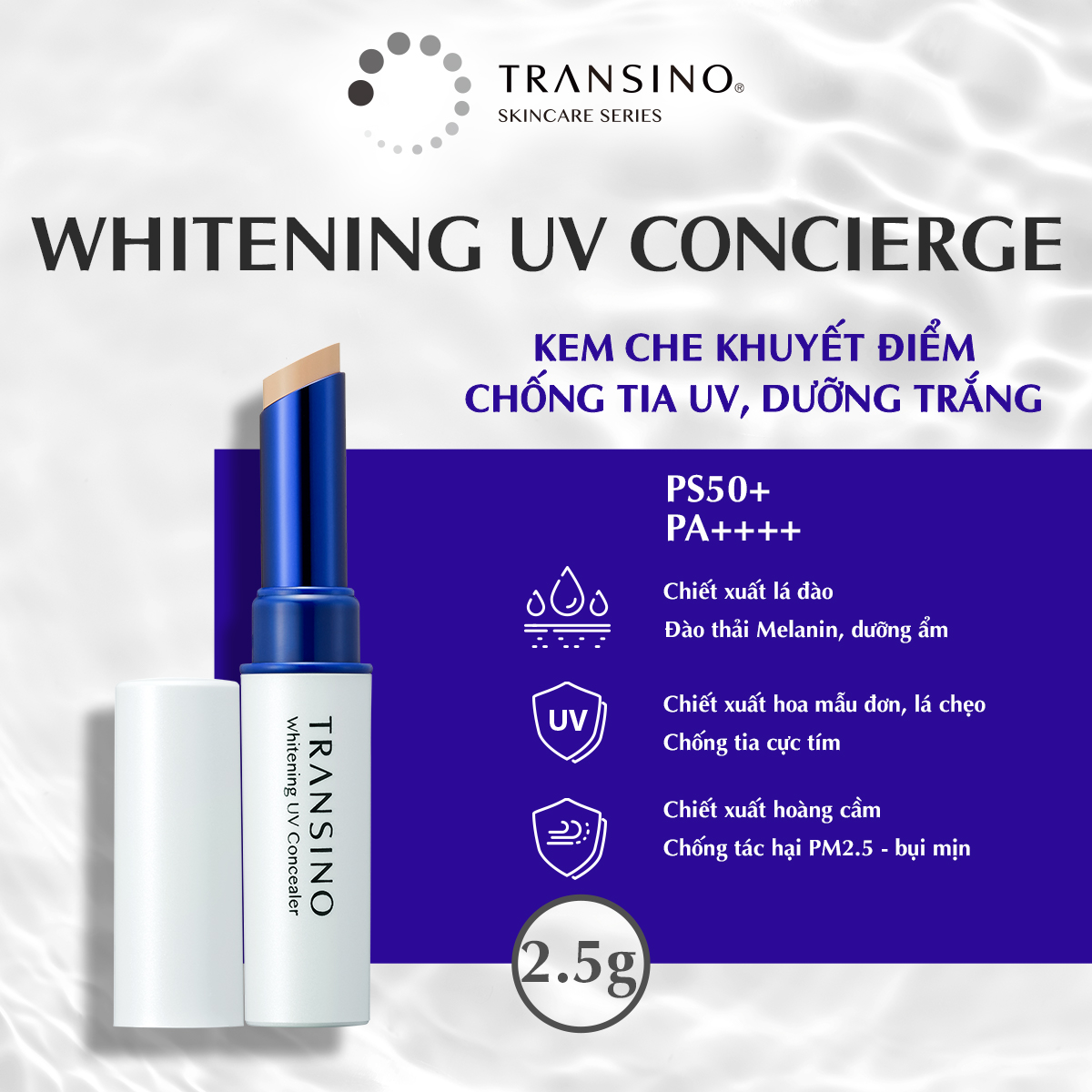 Kem che khuyết điểm hỗ trợ dưỡng trắng TRANSINO Whitening UV Concealer