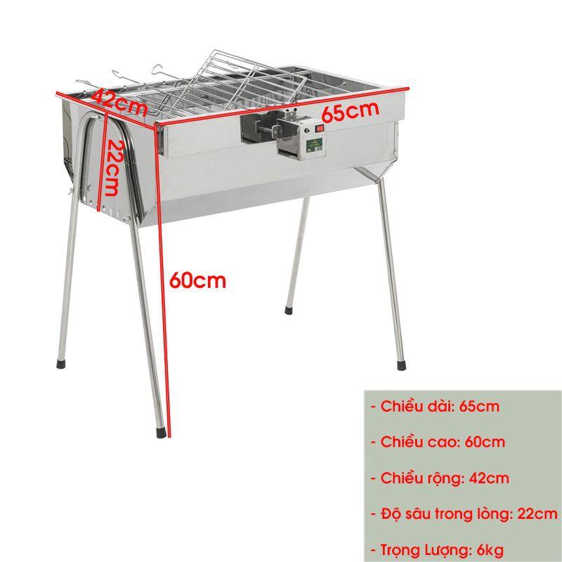 Lò nướng thịt tự động, Cỡ Đại. Motor tự xoay giảm tốc SlowSpeed siêu bền. Tặng kèm đủ phụ kiện để nướng