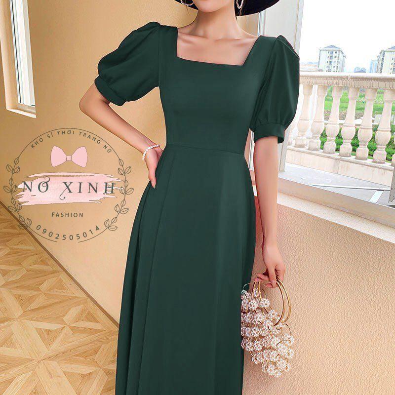 Đầm Maxi Tay Phồng Cao Cấp Loại 1 Đủ Size M-L-XL-XXL