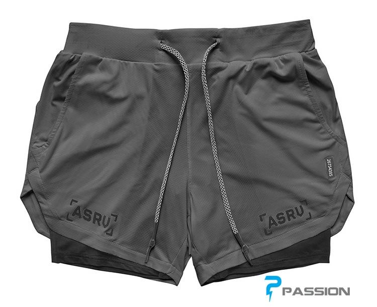 Quần short tập gym nam 2 lớp ASRV Z200