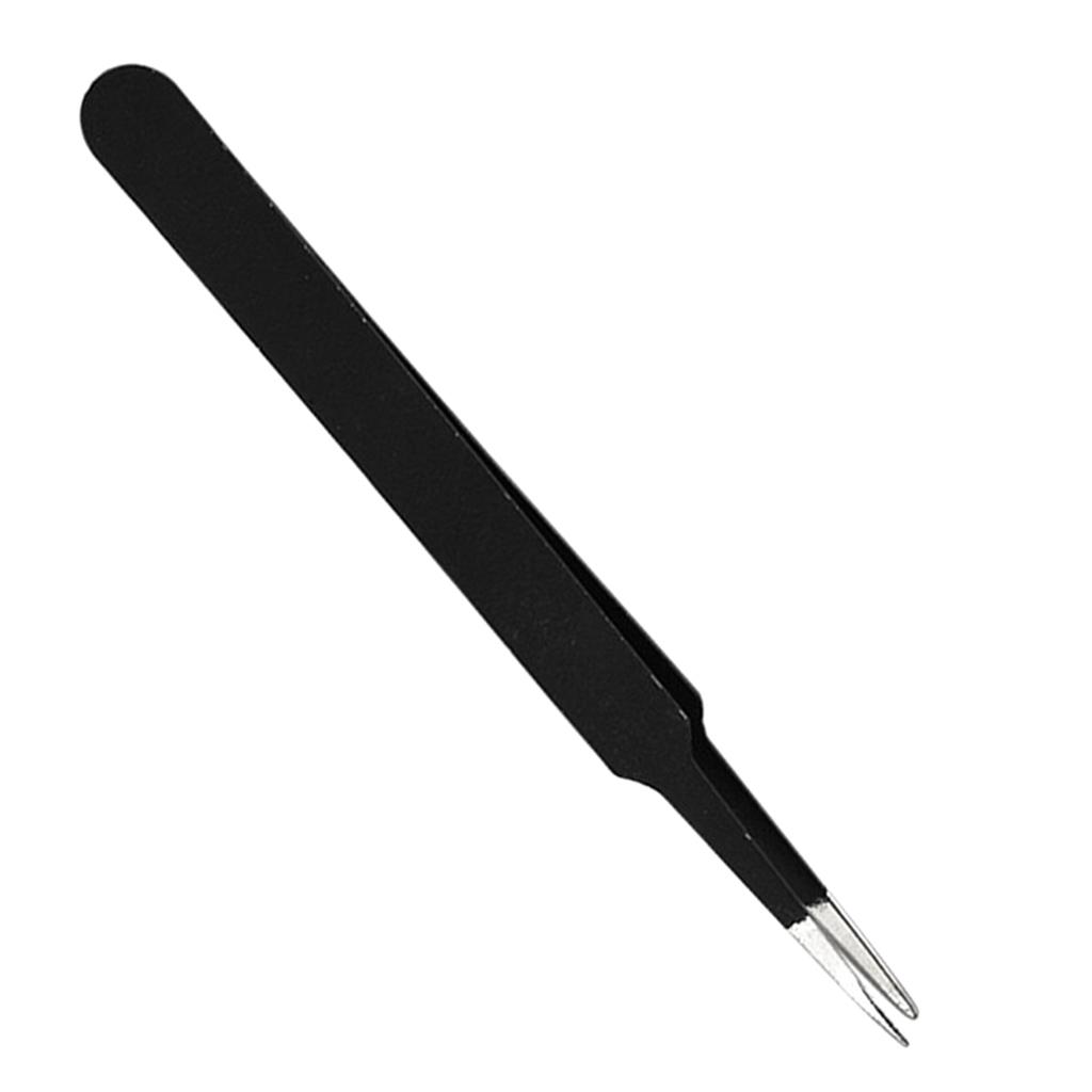 5pcs Curved / Straight Fine Point Tweezers Set Eyelash Extension Stainless Steel Cosmetics