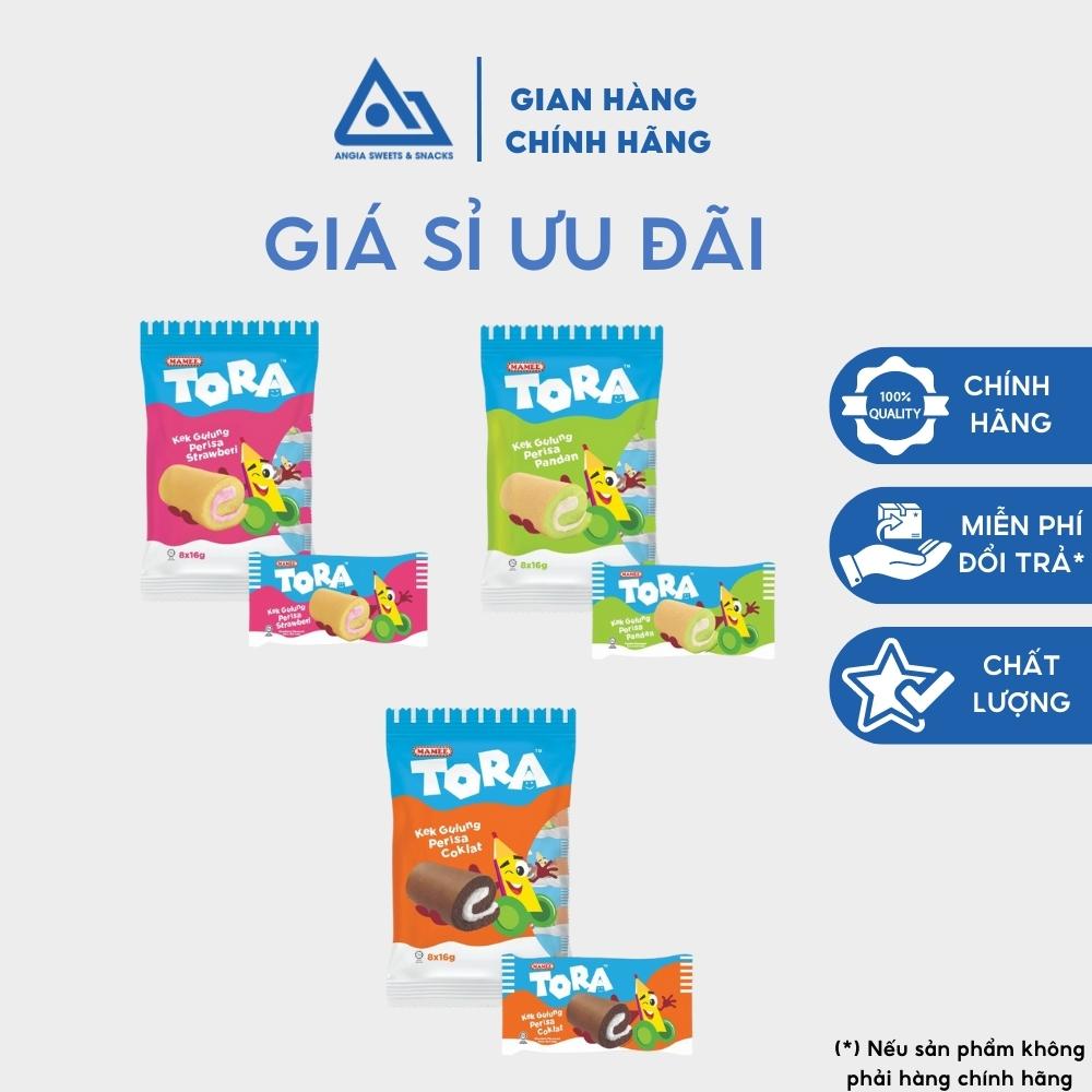 Bánh bông lan cuộn ăn vặt dâu, socola, lá dứa Tora 128 g An Gia Sweets &amp; Snacks