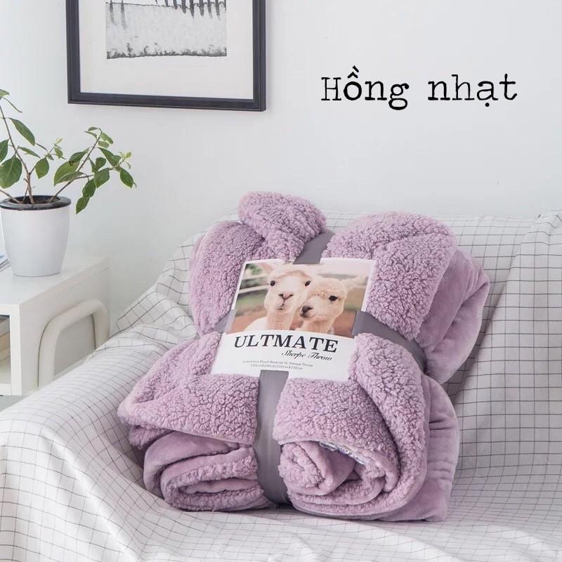 Chăn lông Cừu Ultimate Hàng Nhập Khẩu Cao cấp Đủ 12 Màu Sang Trọng nhắn tin chọn mẫu