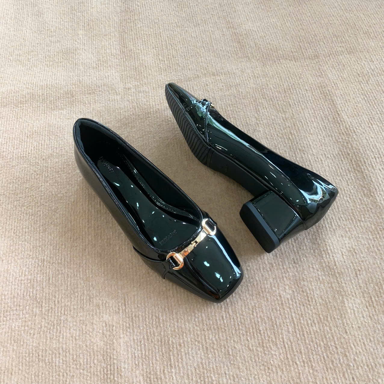 GIÀY CAO GÓT NỮ PABNO PN20023 – CAO 3CM – MŨI VUÔNG – ĐÍNH KHÓA SANG TRỌNG