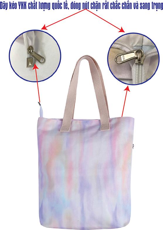 Túi Tote Thời Trang Nữ Vải Bố Canvas Cao Cấp Quai Cotton Đeo Vai Có Khóa Kéo Ngăn Phụ Trong Ngoài Kèm Quà Tặng Cá Tính Hot Trend Kích Thước Chuẩn Xuất Khẩu - Mẫu Đặc Biệt Cho Công Sở