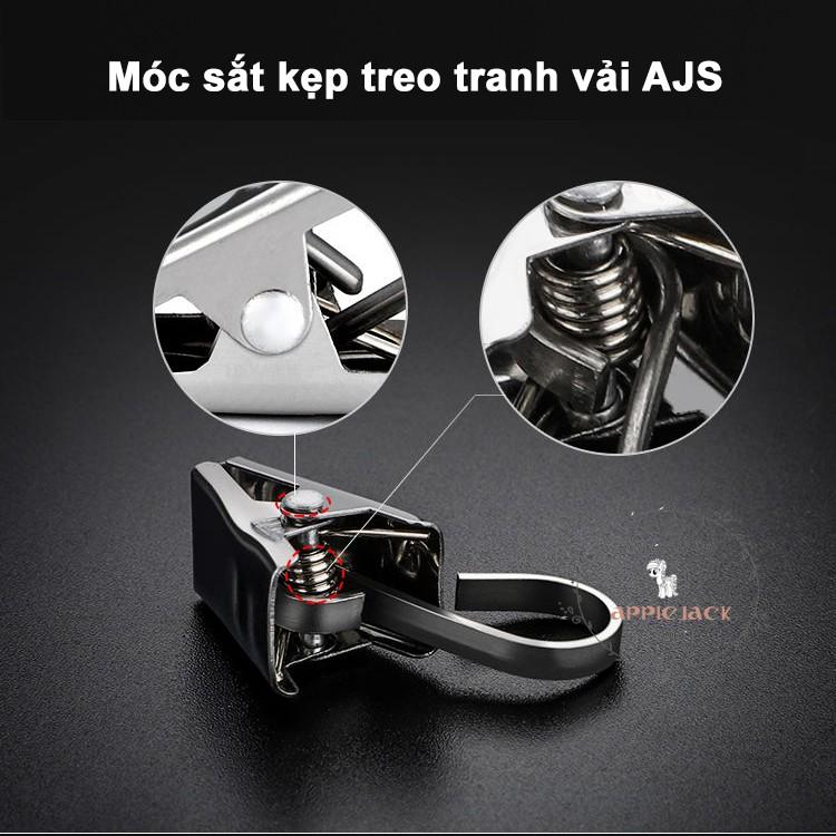 Combo 100 Móc sắt kẹp treo tranh vải, móc treo rèm