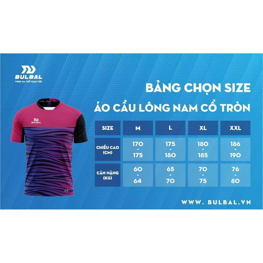 Áo cầu lông nam, áo tennis mẫu mới Bulbal Badminton SS23 BAT1011 - Dungcusport