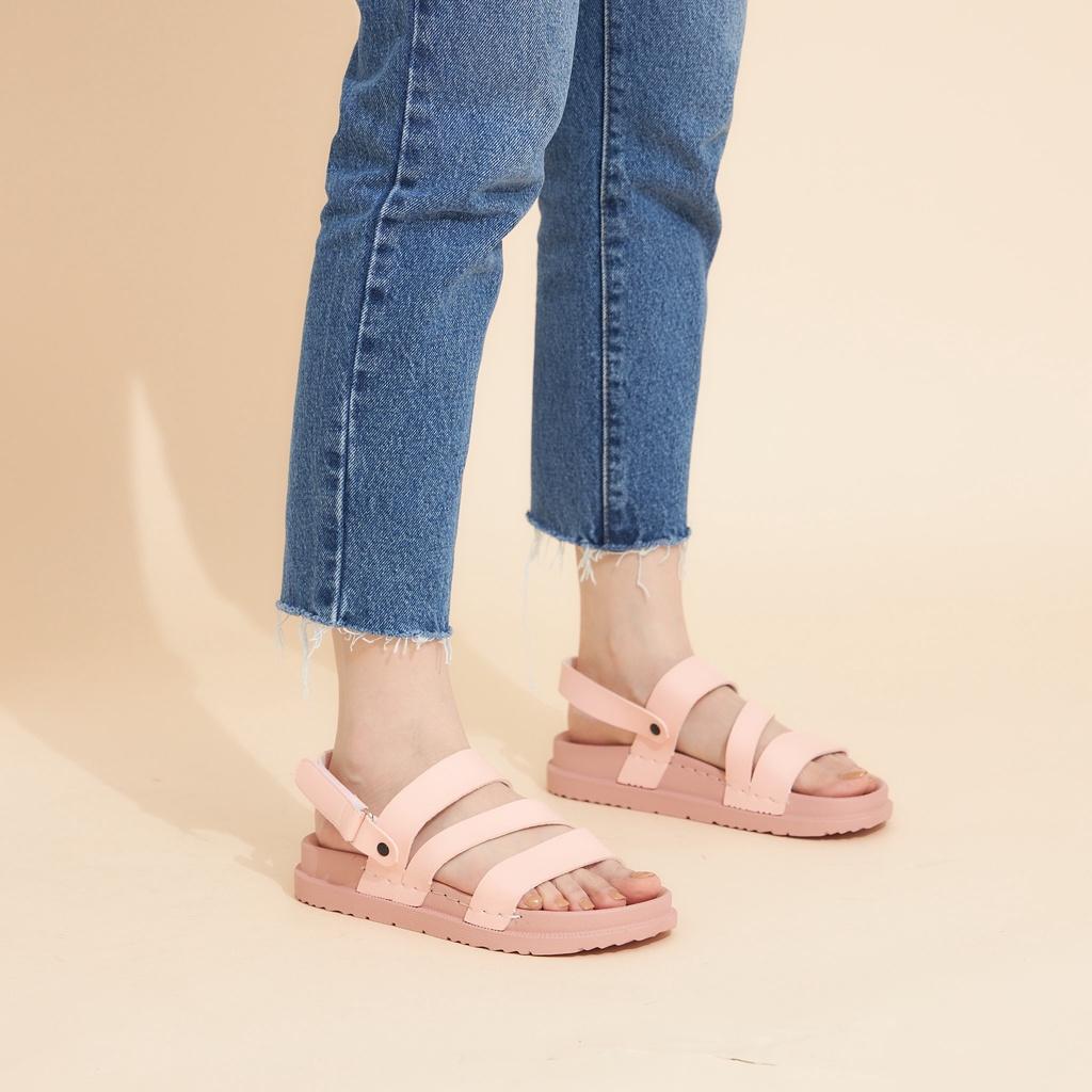 Giày MWC 2954 - Giày Sandal Đế Cao 3p, Sandal Quai Ngang Chéo Cách Điệu Thời Trang