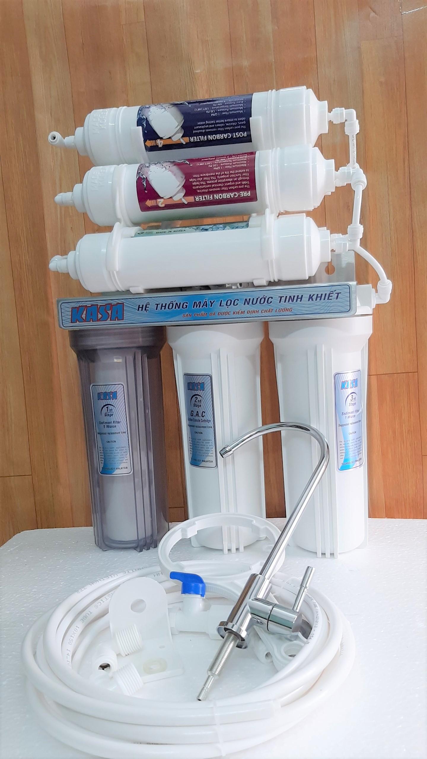 BỘ LỌC NƯỚC KASA 8 CẤP LỌC DÙNG MÀNG UF HÀN QUỐC, CÔNG NGHỆ NANO UF không nước thải/ HÀNG CHÍNH HÃNG