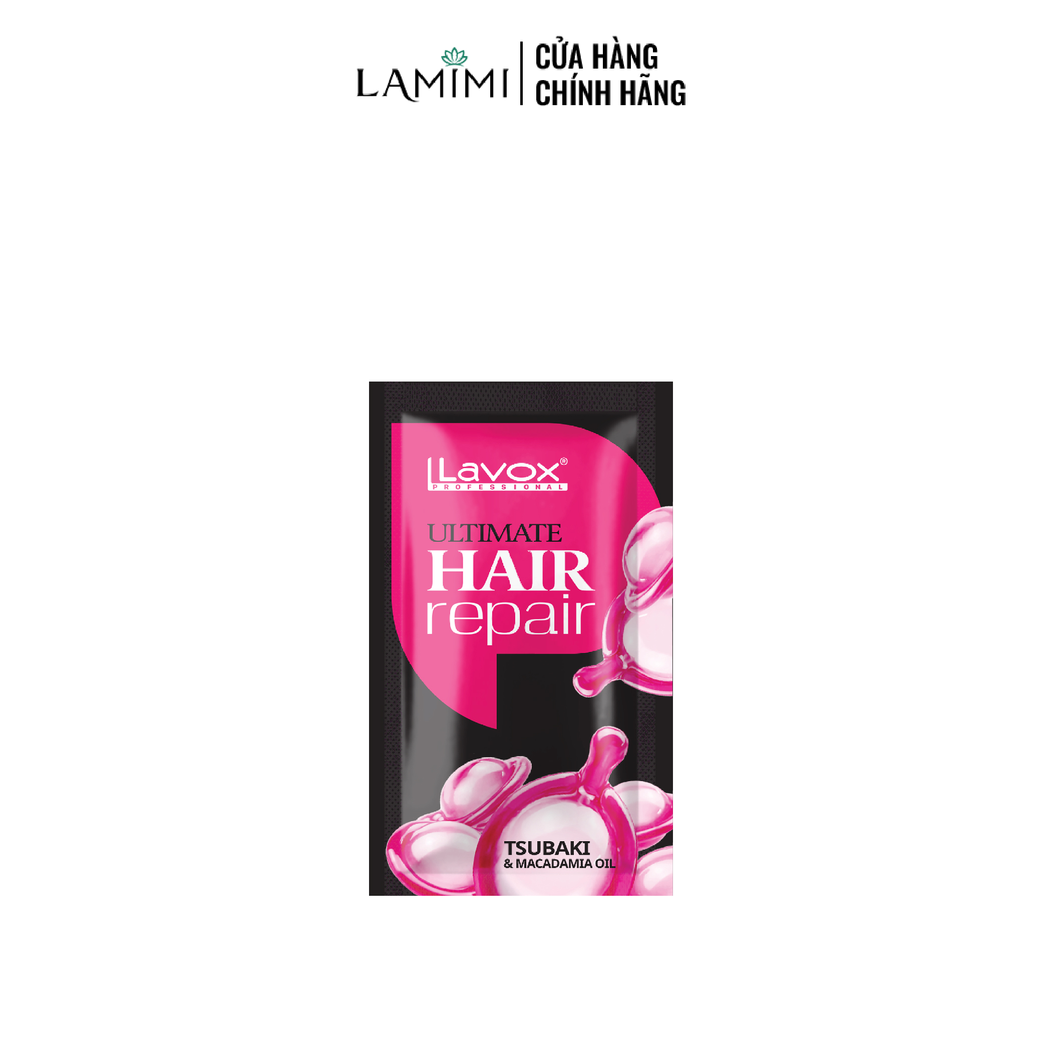 Hấp Dầu Phục Hồi Tóc tinh dầu Hoa Trà Đỏ &amp; Macadamia Oil Lavox