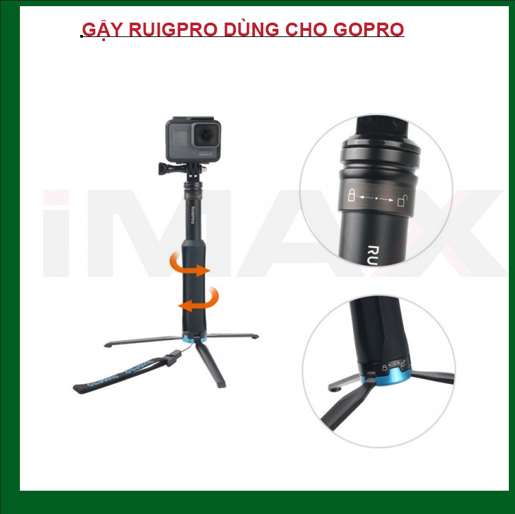 GẬY RUGPRO DÙNG CHO MÁY QUAY HÀNH TRÌNH GOPRO, ACTION CAM