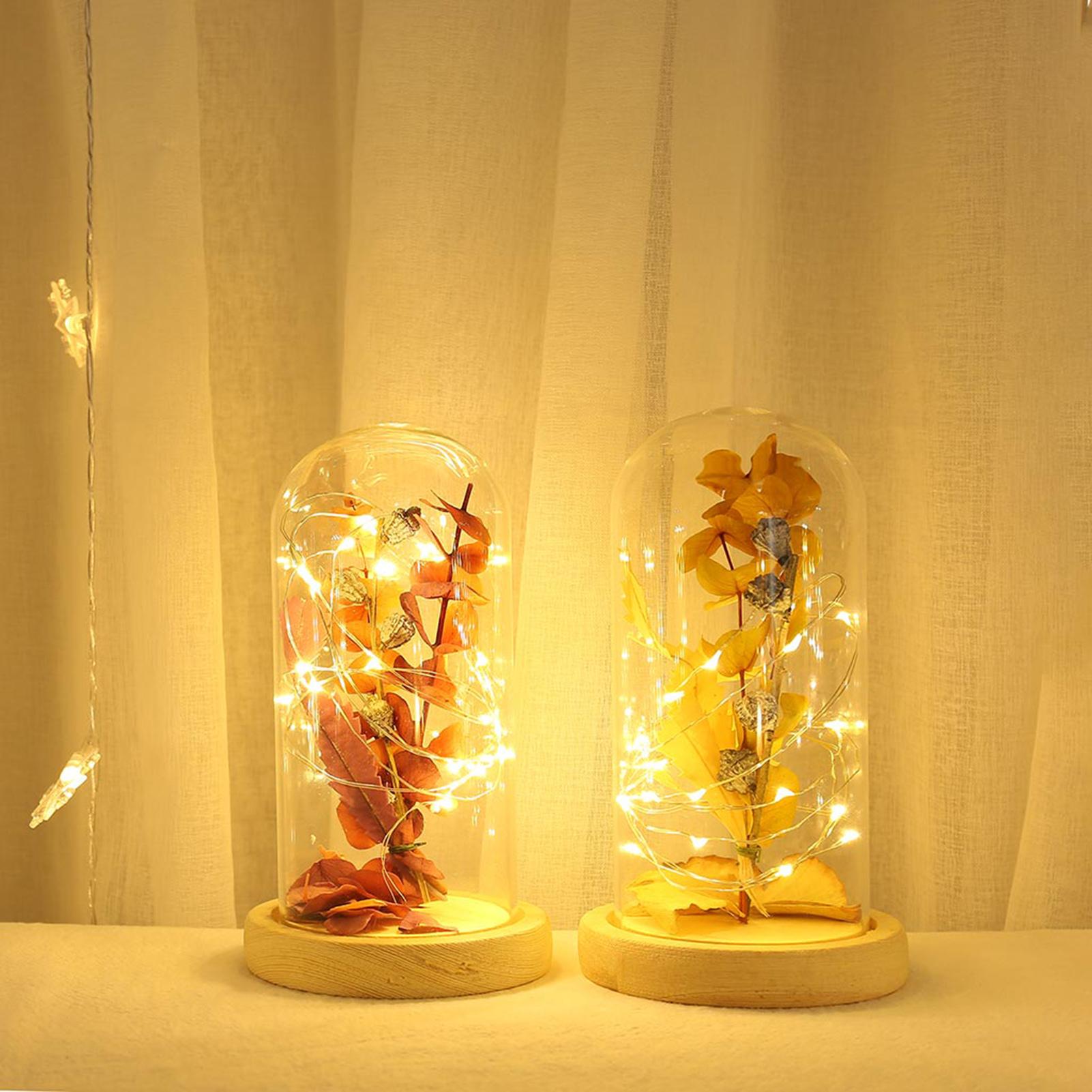 Trang trí nội thất đèn ngủ thủy tinh có đèn lấp lánh