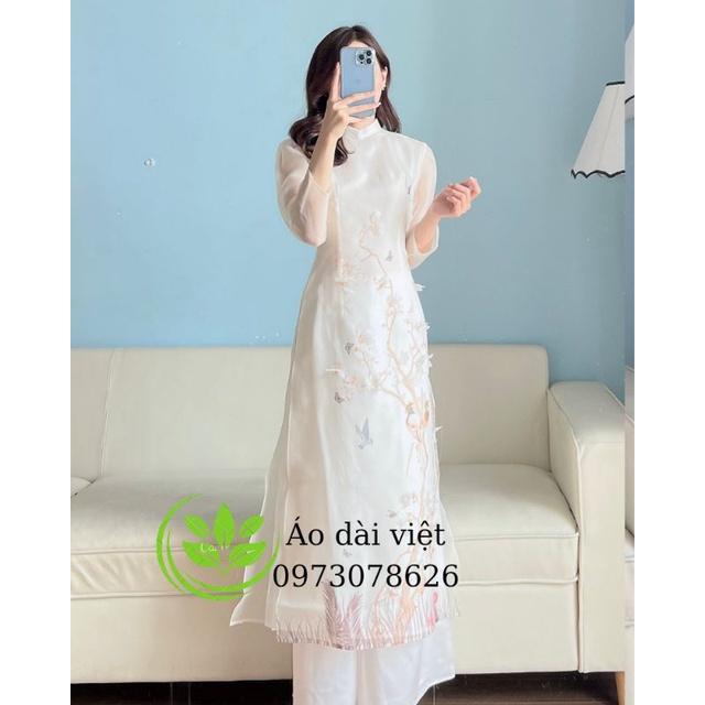 Siêu phẩm áo dài tơ kết đẹp sang chảnh nổi bật hàng thiết kế cao cấp Áo dài cách tân tết giá rẻ
