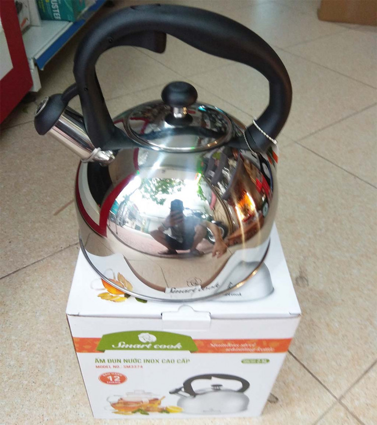 Ấm Đun Nước Inox 304 Elmich Smartcook 2.5L SM3374 Dùng Bếp Từ