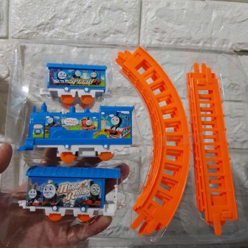 Bộ Tàu đường ray lắp ráp - xe lửa chạy pin cho bé khám phá