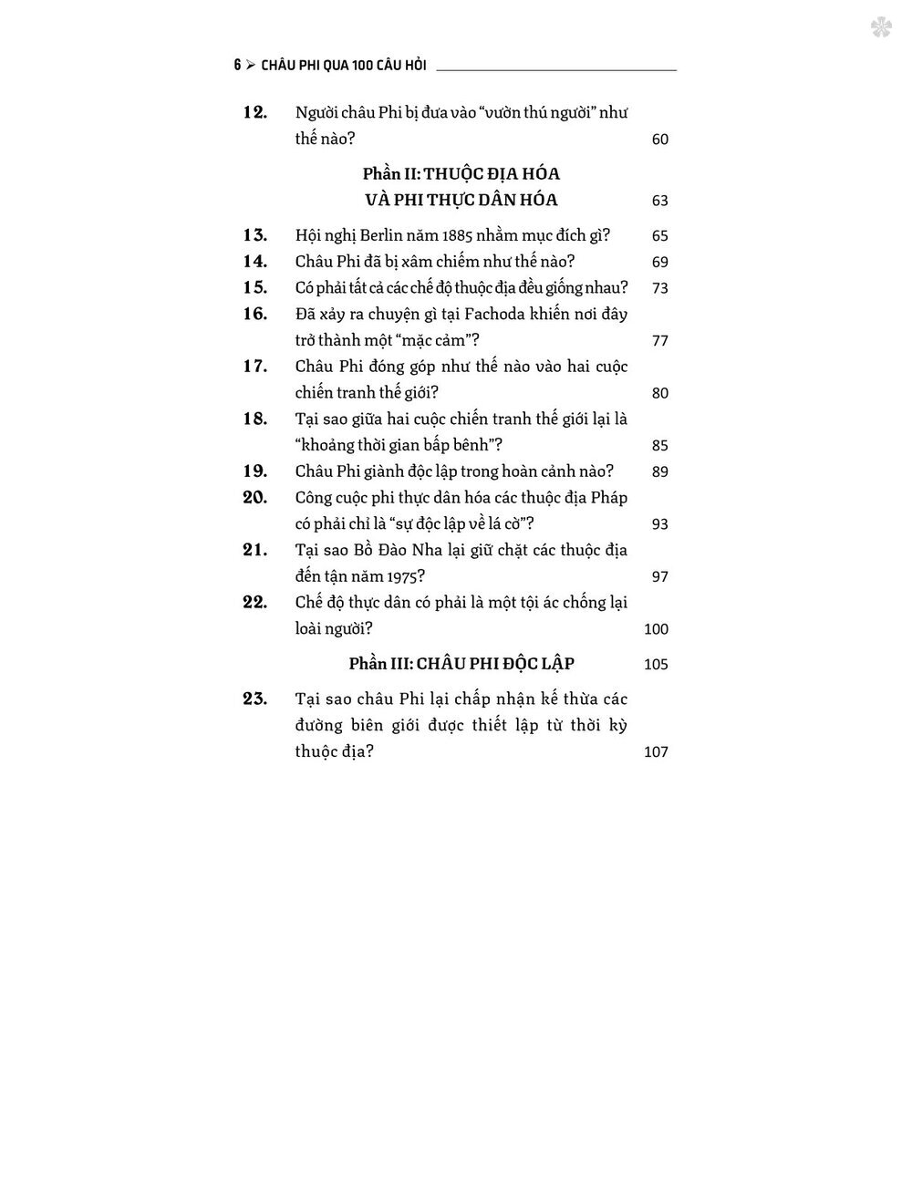 Châu Phi qua 100 câu hỏi - bản in 2024