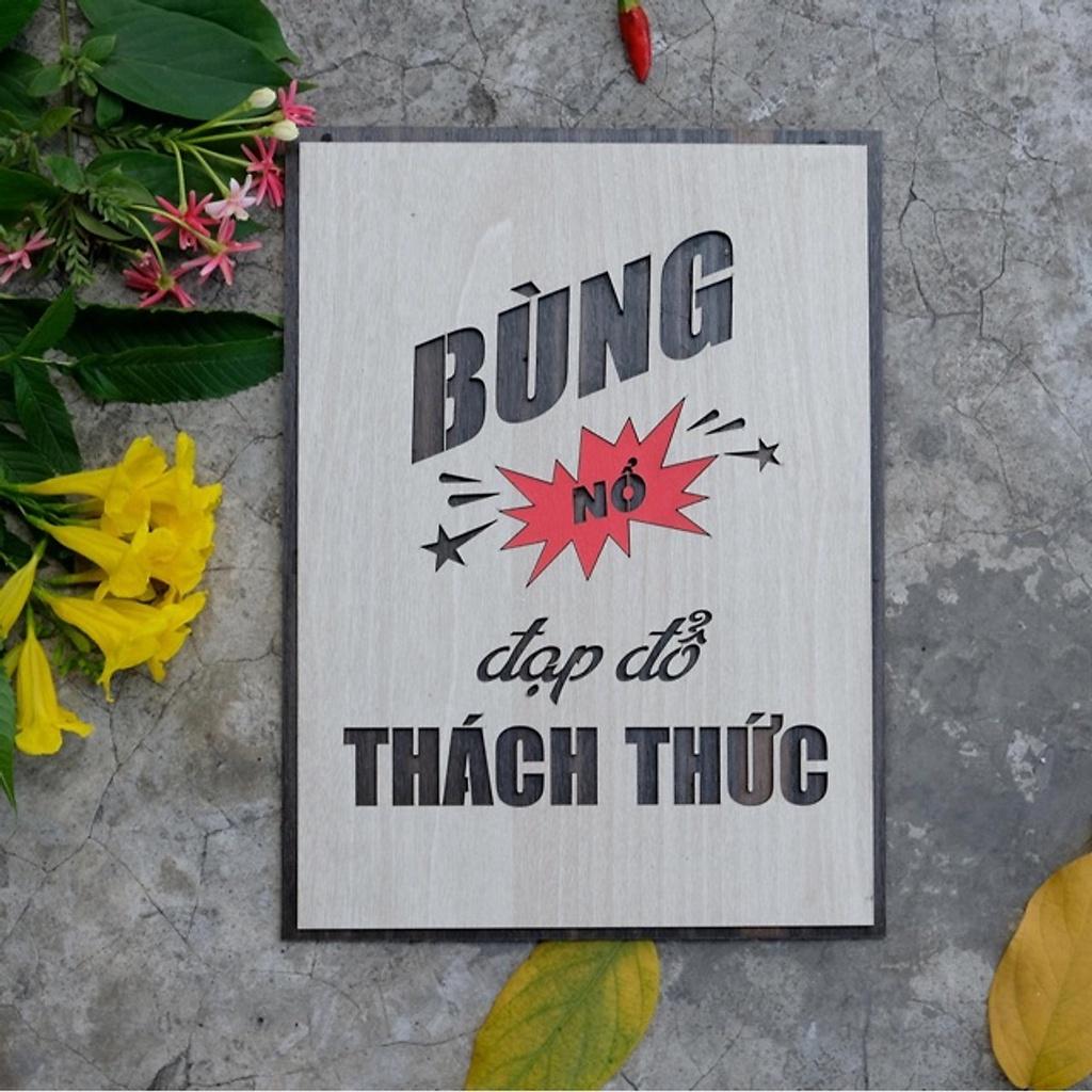 15 Mẫu Tranh slogan treo tường tạo động lực học tập bằng gỗ 30 x 40 cm