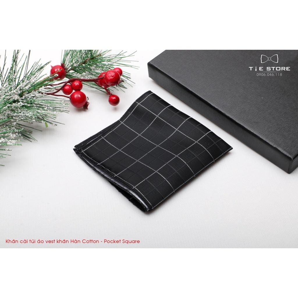 Khăn Cài Túi Áo Vest - Pocket Square, phụ kiện lịch lãm, kẻ caro
