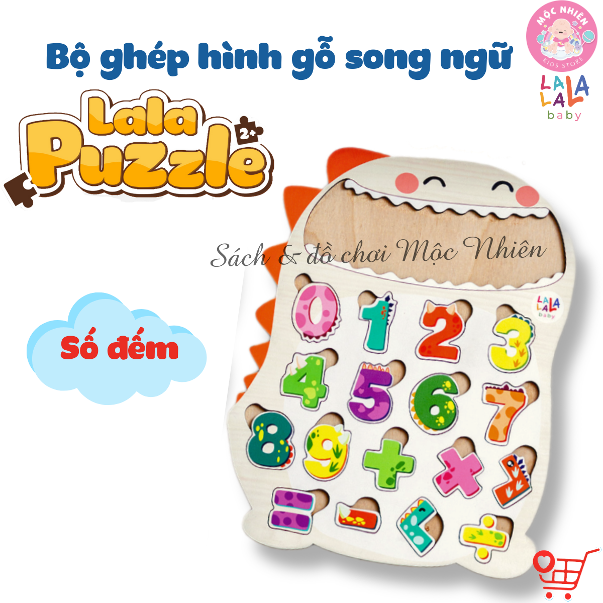 Bảng Núm Ghép Hình Gỗ Song Ngữ Lalapuzzle Chữ Cái Động Vật Rau Củ Quả Cho Bé 2 Tuổi - Lalala Baby