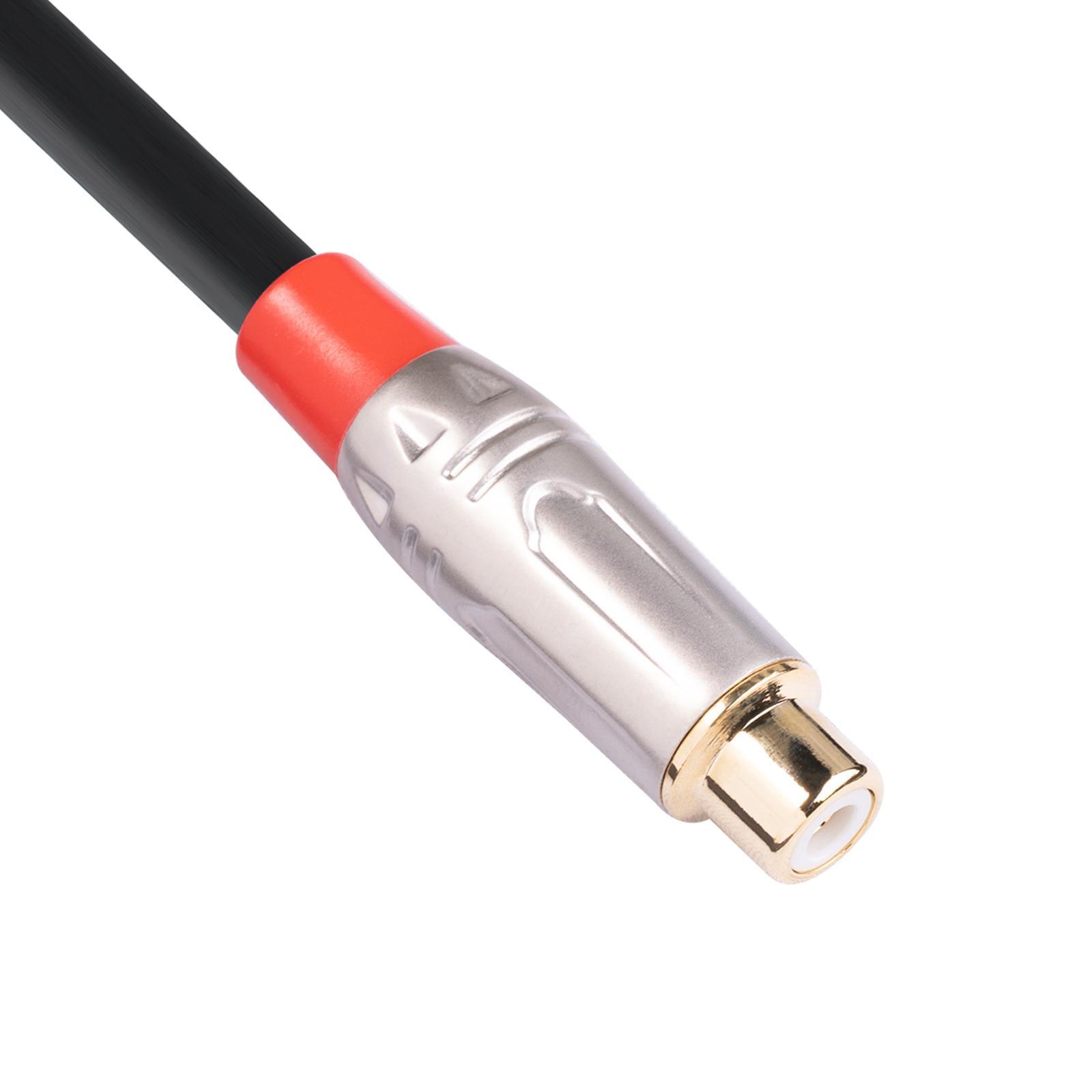 6.35mm TRS Stereo Jack Male to 2 RCA Female Plug Adapter Cord