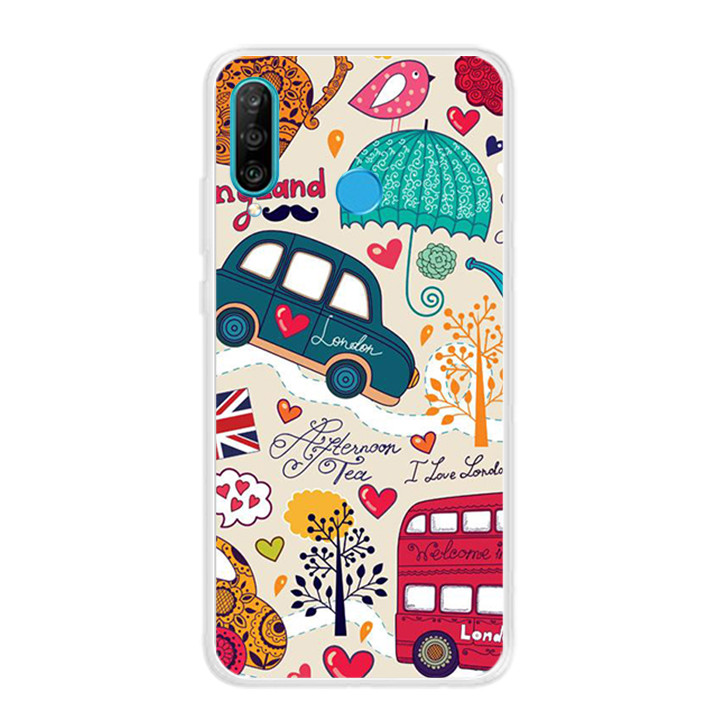 Ốp lưng dẻo cho điện thoại Huawei P30 Lite - 0211 LONDON02 - Hàng Chính Hãng