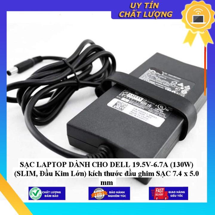 SẠC LAPTOP dùng cho DELL 19.5V-6.7A (130W) (SLIM Đầu Kim Lớn) kích thước đầu ghim SẠC 7.4 x 5.0 mm - Hàng chính hãng  MIAC1143