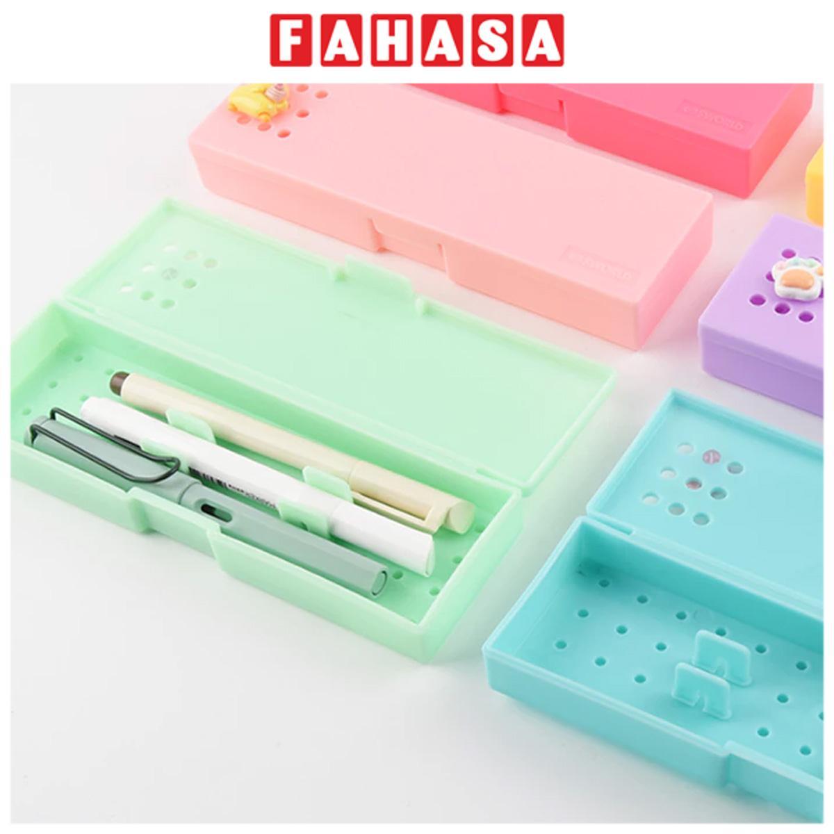 Hộp Đựng Bút Trang Trí - Kèm Charm Tone Pastel - Sworld IP4441-RD - Red