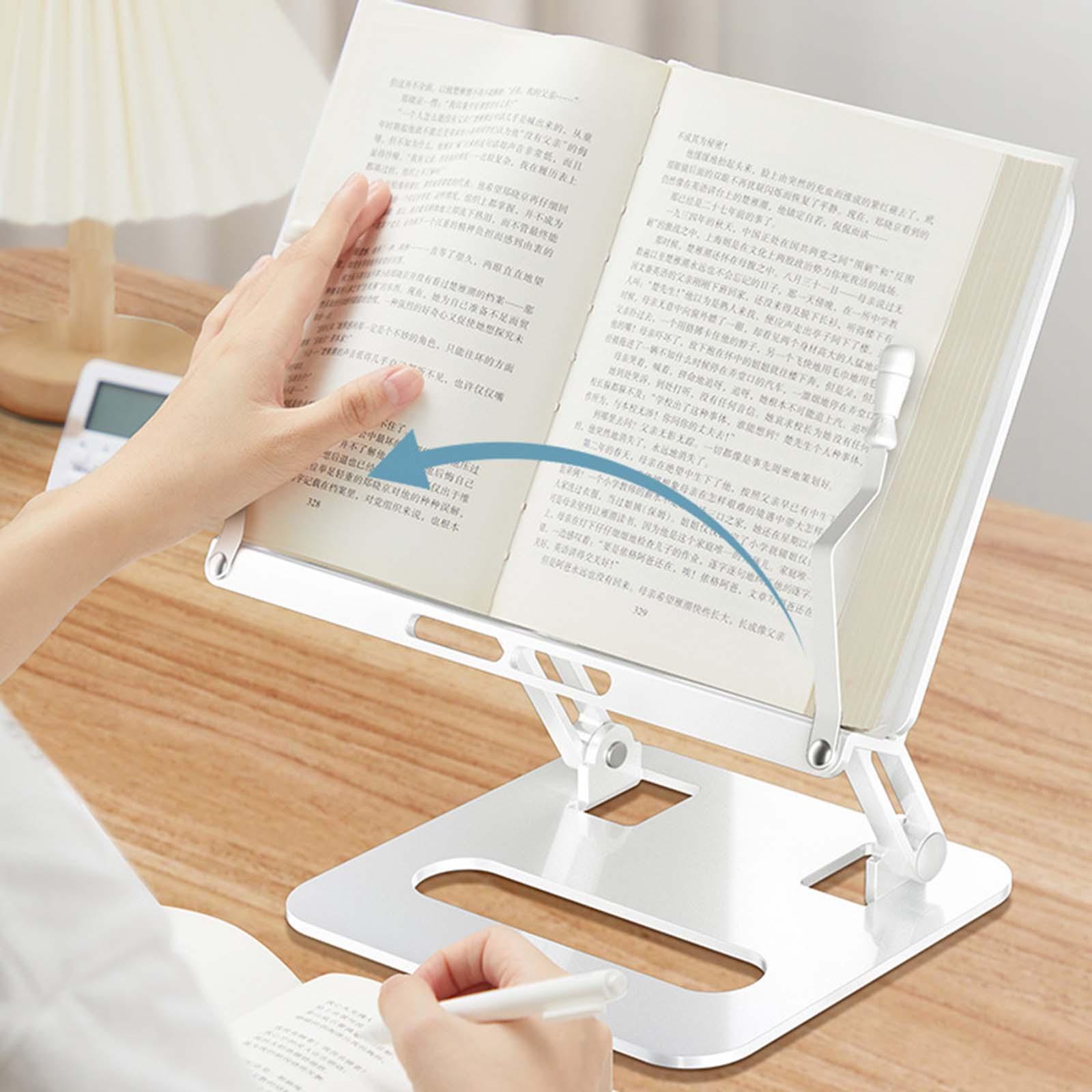 Book Stand Holder Foldable for Reading Laptop Stand Portable for Office Desk Kitchen Cookbook